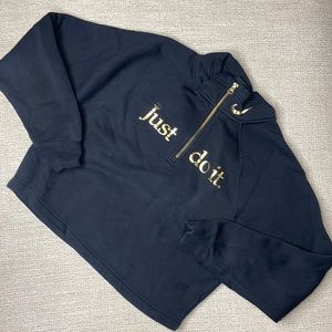 Black + Gold Nike Just Do it Sweatshirt